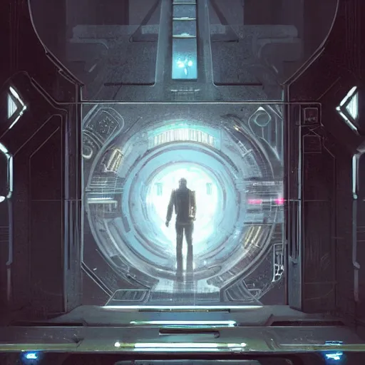 Image similar to a top secret vault door, elegant digital illustration by greg rutkowski, cyberpunk, android netrunner, security system
