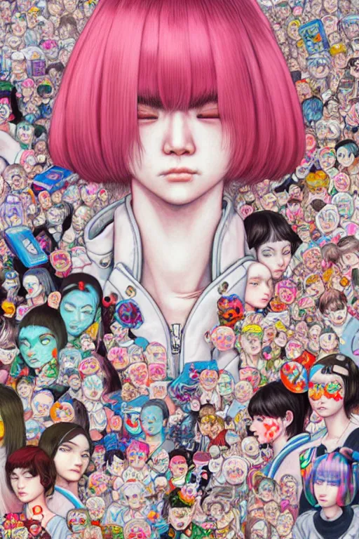 Image similar to video game system, style of yoshii chie and hikari shimoda and martine johanna, highly detailed