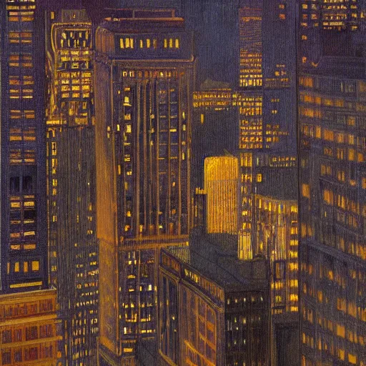 Prompt: muted color ultra realistic painting of 1 9 2 5 boston downtown at night viewed through distorted glass, aerial view, dark, brooding, night, atmospheric, horror, cosmic, ultra - realistic, smooth, highly detailed in the style of clyde caldwell