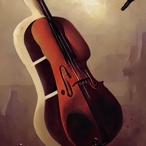 Image similar to body as a cello by greg rutkowski