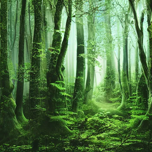 Image similar to epic journey onto the forest of a magical forest within a forest