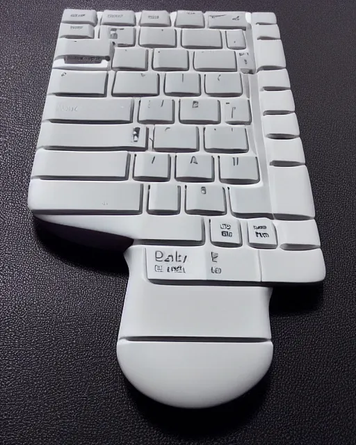 Prompt: a keyboard where the caps look like dwayne the rock johnson, ebay listing, product picture, advertisement, thumbnail