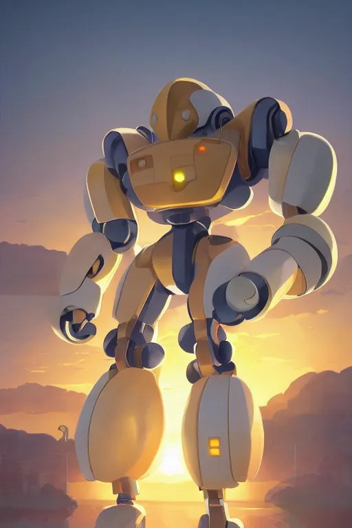 Image similar to metabots medabots medarotto medarot robot minimalist comics, behance hd by jesper ejsing, by rhads, makoto shinkai and lois van baarle, ilya kuvshinov, rossdraws global illumination ray tracing hdr radiating a glowing aura