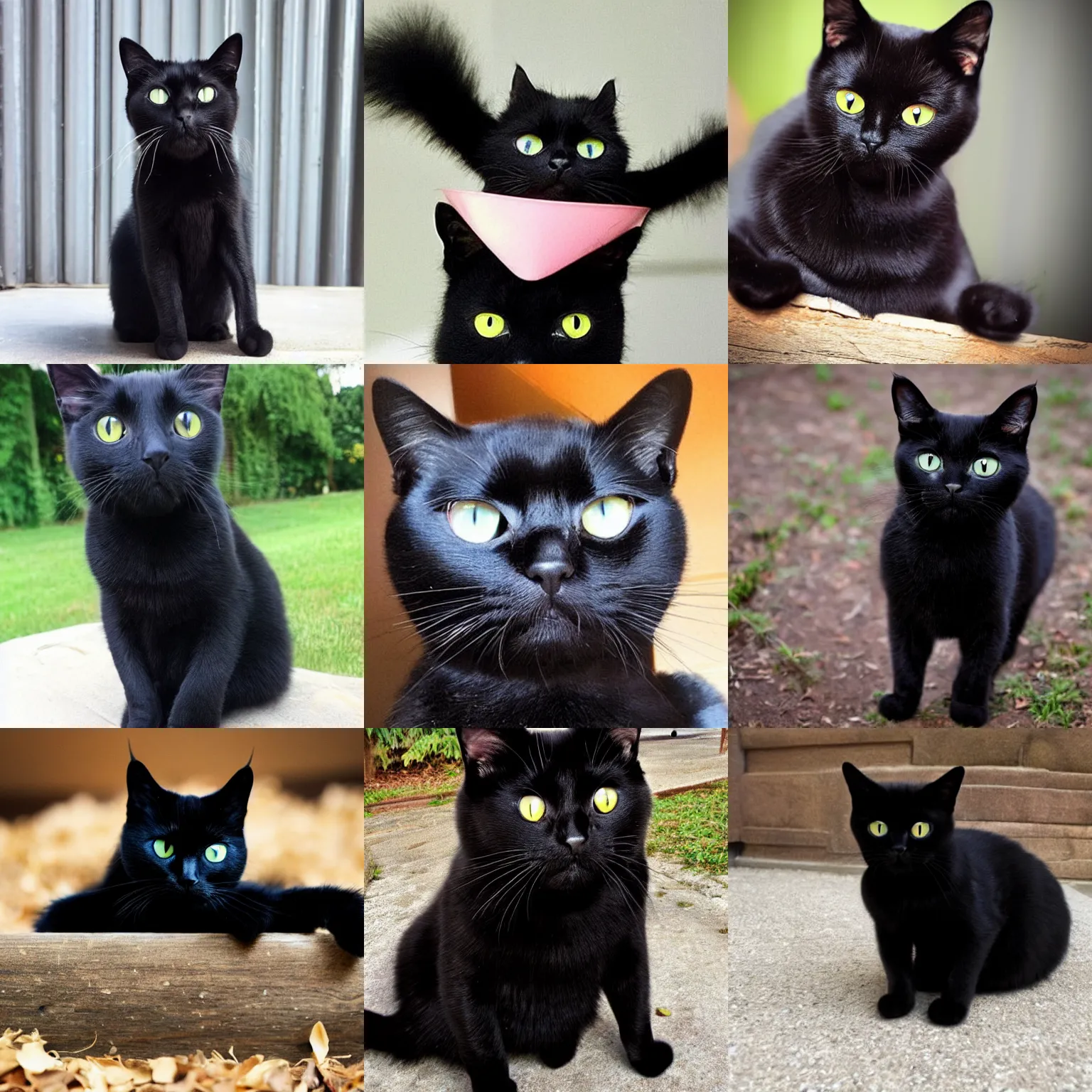 Prompt: cutest black cat in the universe, award - winning photo