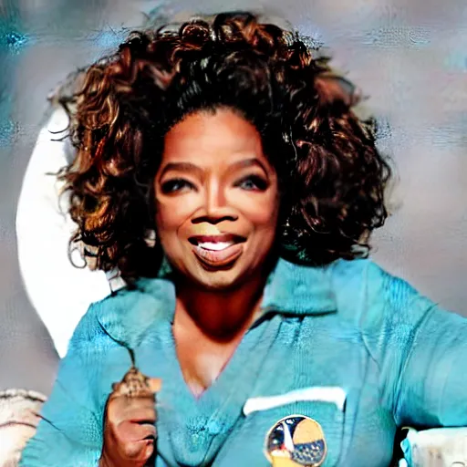 Image similar to oprah winfrey as the first woman on the moon