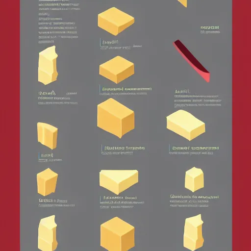 Image similar to isometric layers of swiss cheese, infographic, technical,