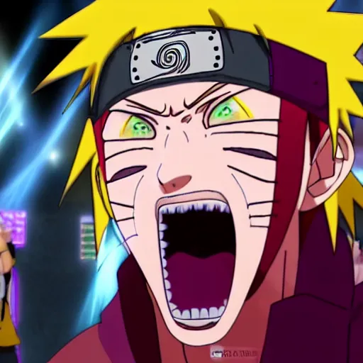 Image similar to naruto singing karaoke, while drunk, in a nightclub, highly detailed, 4k, Cinematic lighting, anime