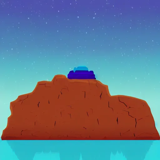 Prompt: the rock in the style of kurzgesagt