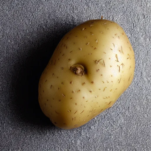 Prompt: a potato that’s half human, realistic