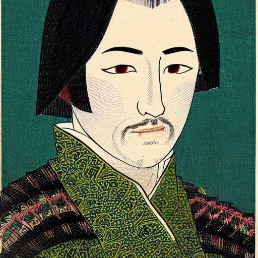 Prompt: illustration of nobunaga oda