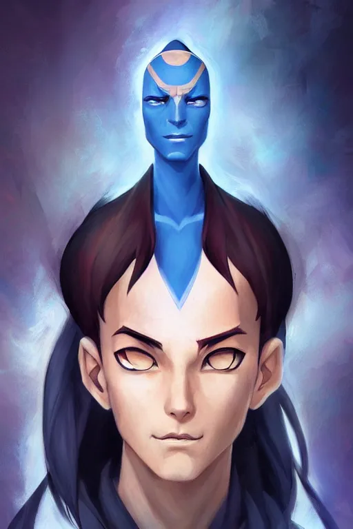 Prompt: Portrait of Avatar aang by Charlie Bowater