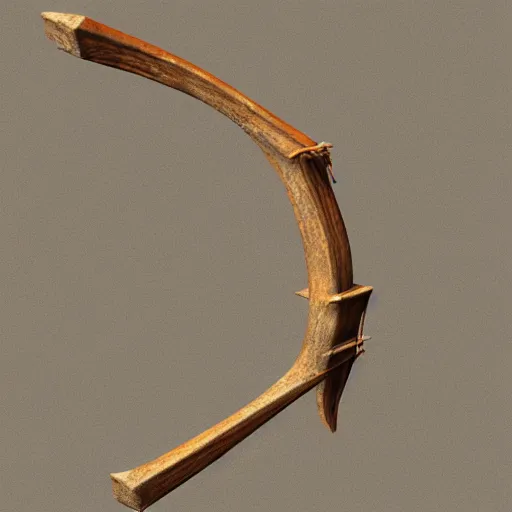 Image similar to complex 3 d model of a medieval bow, longbow, shortbow, composite bow