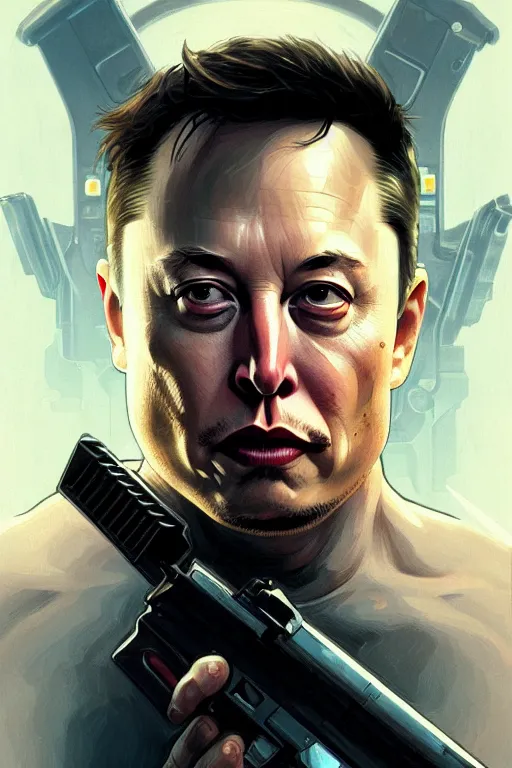 Prompt: elon musk as punisher, portrait, highly detailed, digital painting, artstation, concept art, smooth, sharp focus, illustration, cinematic lighting, art by artgerm and greg rutkowski and alphonse mucha