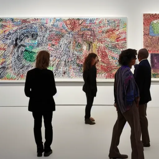 Image similar to Controversial art exhibition at a major New York gallery, hi-res photo, news footage