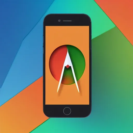 Prompt: arrow 3 d apple app icon material design pixar by victo ngai