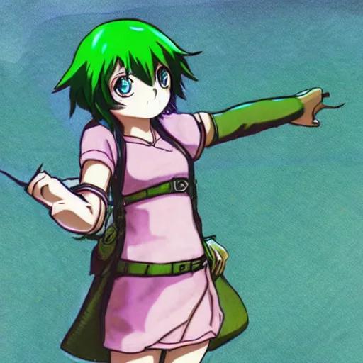 Prompt: anime illustration of saria from zelda