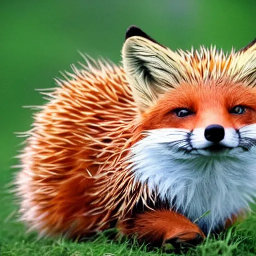 Prompt: Tonic, the fox who's a hedgehog meant to look like a fox, ultrarealistic