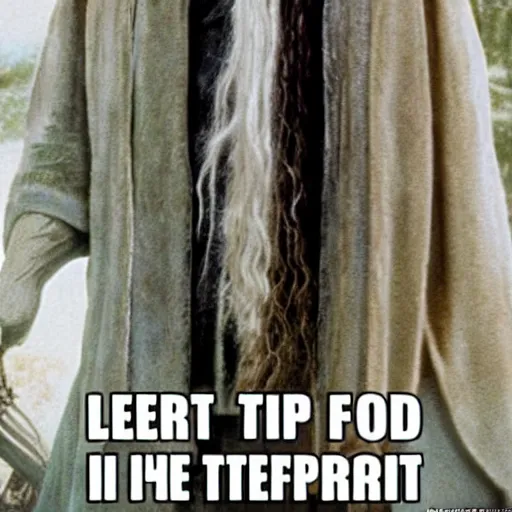 Prompt: gandalf from lord of the rings as an it helpdesk technician