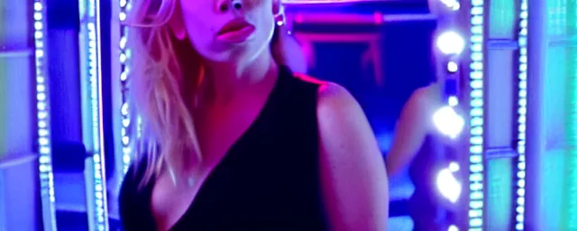 Image similar to 2 5 th anniversary 2 0 2 5 music video still, billie piper -'day & night ( billie's version ) ', produced by stargate tor & mikkel, popstar comeback single, choreography by jojo gomez, dancefloor, disco lights,'0 0 s nostalgia, singer - songwriter, nightclub, top 4 0