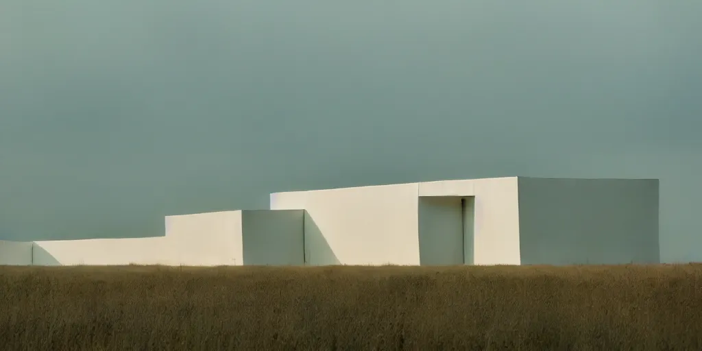 Prompt: real white honeycomb organic building sits in the landscape, film still from the movie directed by denis villeneuve aesthetic with art direction by zdzisław beksinski, telephoto lens, shallow depth of field