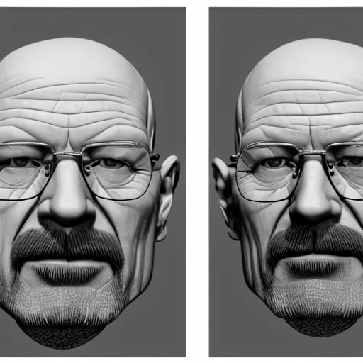 Image similar to just sold this 3 d model to a client. 3 d model of walter white. fully rigged, good topology