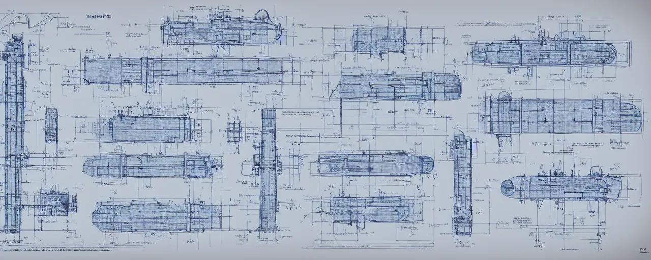 Prompt: detailed blueprints of a nuclear device