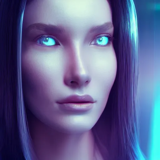 Image similar to portrait of a beautiful woman robot android, futuristic cgi render keyshot octane 8k professional cinematic lighting