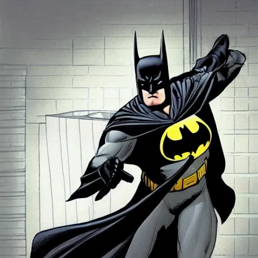 Image similar to batman on a toilet,