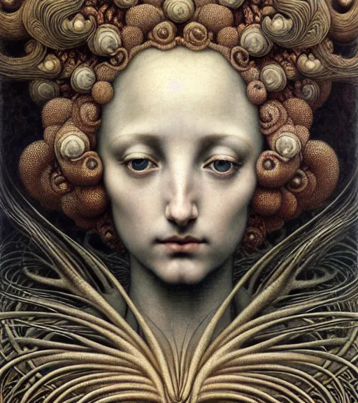 Image similar to detailed realistic beautiful poppy goddess face portrait by jean delville, gustave dore, iris van herpen and marco mazzoni, art forms of nature by ernst haeckel, art nouveau, symbolist, visionary, gothic, neo - gothic, pre - raphaelite, fractal lace, intricate alien botanicals, ai biodiversity, surreality, hyperdetailed ultrasharp octane render