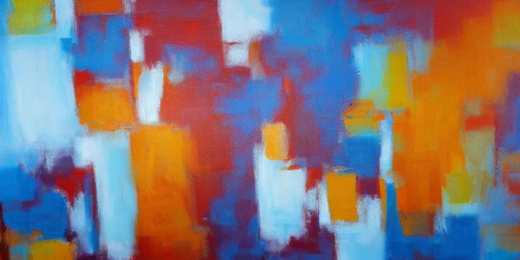 Image similar to contemporary abstract oil painting, modern fine art