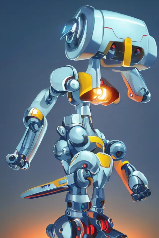 Image similar to metabots medabots medarotto medarot robot minimalist comics, behance hd by jesper ejsing, by rhads, makoto shinkai and lois van baarle, ilya kuvshinov, rossdraws global illumination ray tracing hdr radiating a glowing aura