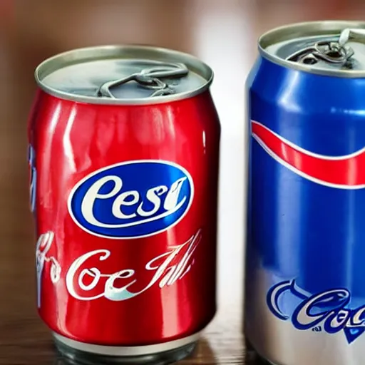 Image similar to a pepsi can boxing a coke can