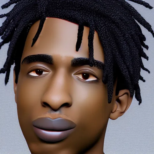 Prompt: a cartoon 3d render close up of Playboi Carti