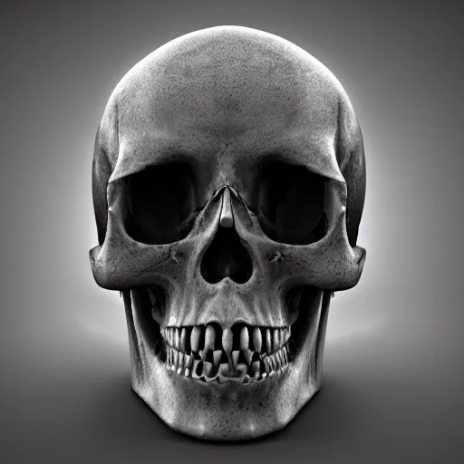 Prompt: gothic skull, octane render, glowing, hd