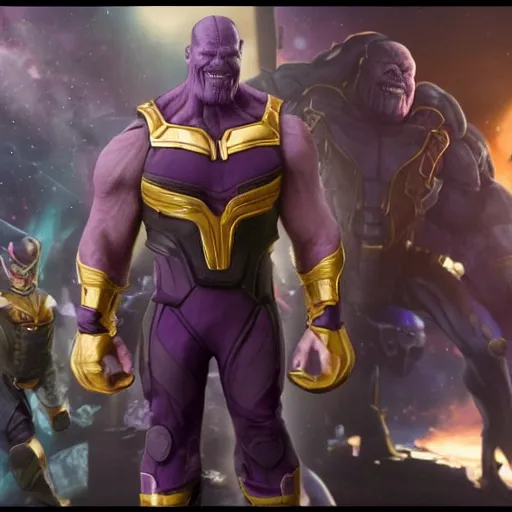 Image similar to thanos stealing someones package,