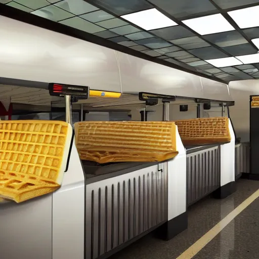 Image similar to Futuristic wafflehouse