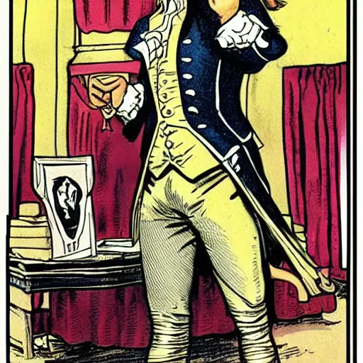 Prompt: george washington drawn in the style of a bad rob liefeld comic book character, 1 9 9 0 s comic style, odd body proportions