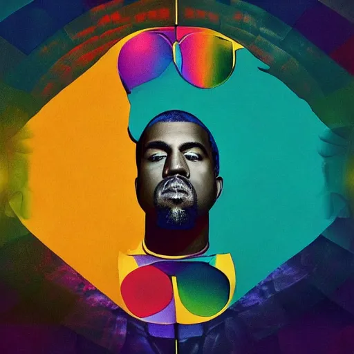 Image similar to kanye west donda album cover, beautiful, coherent, colorful