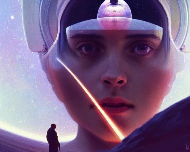 Image similar to photography of 2 0 0 1 space odyssey, deep focus, science fiction, stanley kubrick cinematography, intricate, elegant, highly detailed, digital painting, artstation, concept art, matte, sharp focus, illustration, art by artgerm and greg rutkowski and alphonse mucha