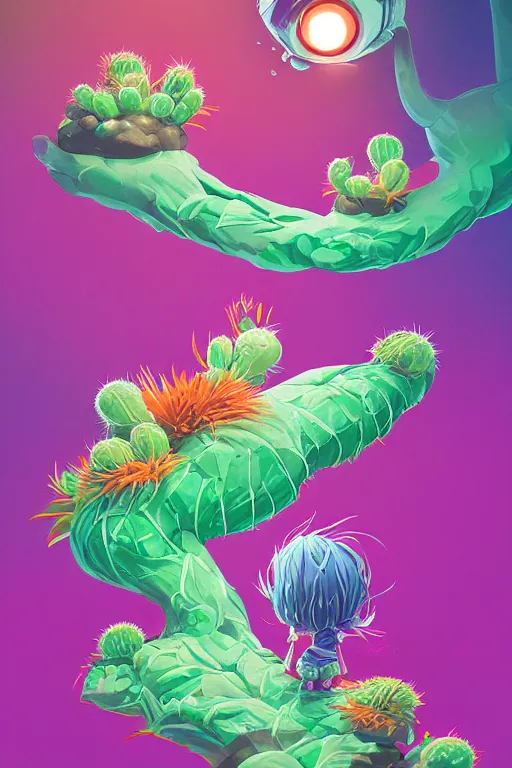 Graphic of Roots Cactus Sushi Cristal Smurf Ghost Creature Animal