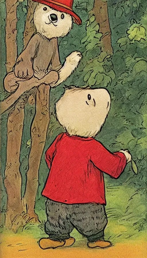 Prompt: rupert the bear by caldecott, randolph