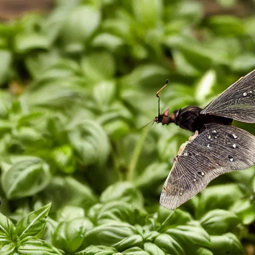 Image similar to a wesp flying onto basil