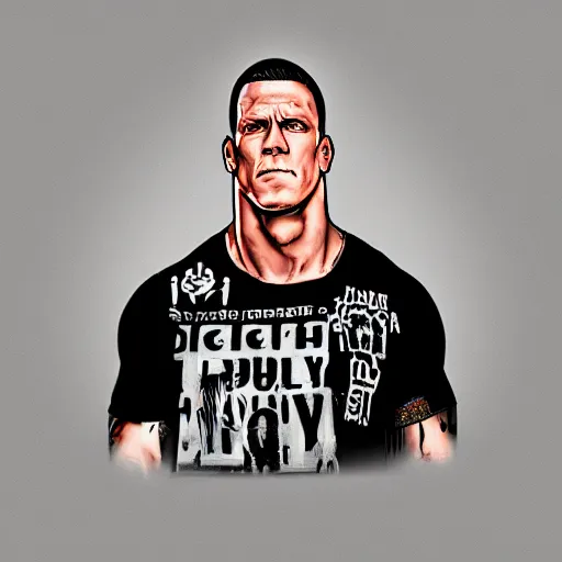 Image similar to arch enemy, digital art, john cena