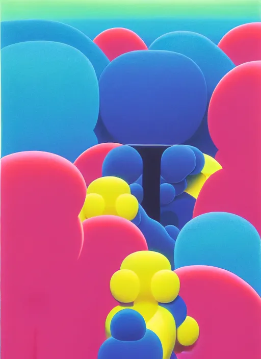 Image similar to spirit away by shusei nagaoka, kaws, david rudnick, airbrush on canvas, pastell colours, cell shaded, 8 k