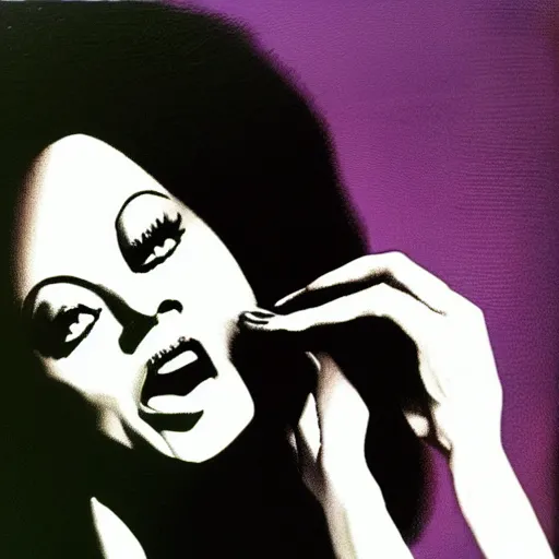 Image similar to individual screaming diana ross silk screen francis bacon