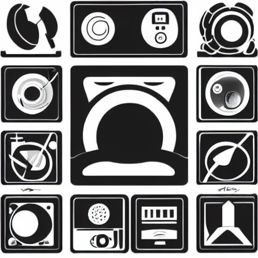 Image similar to vector art abstract modern tech icon on white