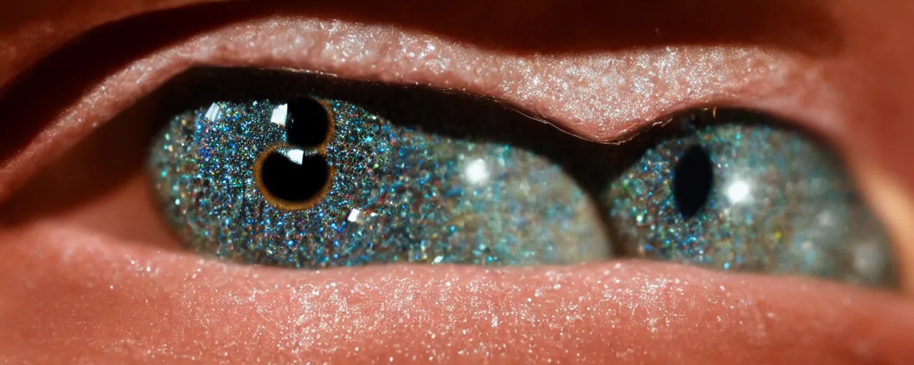 Prompt: eyeball, crystal worms, 8 k, ultra sharp, ultra detailed, style of daniel horne, sparkle.