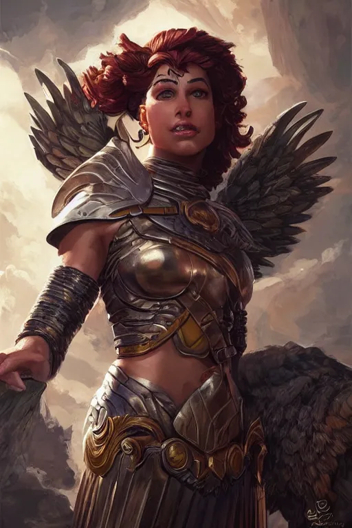 Image similar to amazon valkyrie athena, d & d, fantasy, portrait, highly detailed, headshot, digital painting, trending on artstation, concept art, sharp focus, illustration, art by artgerm and greg rutkowski and magali villeneuve