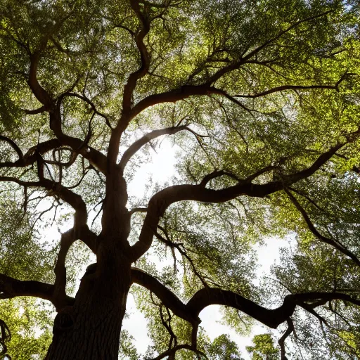 Image similar to an oak tree growing in a large atrium, natural light, photo, 4 k, view from a distance