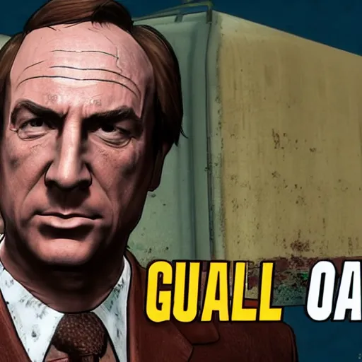 Prompt: Saul Goodman as the main character in Fallout 4